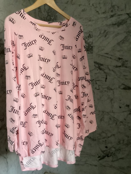 Juicy Couture Other - Juicy Couture 2X Pink Pajama Set Long Sleeve + Shorts NWOT